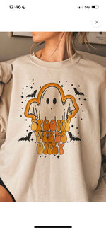 Spooky Vibes Only Graphic Crewneck Sweatshirt