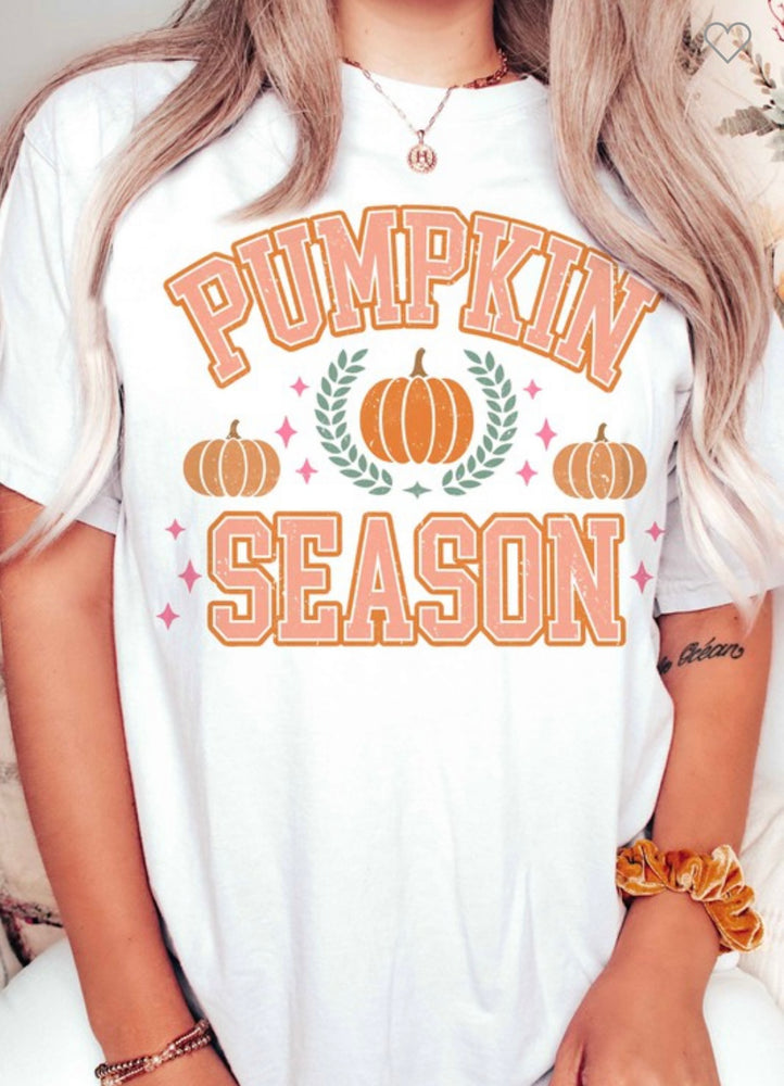 
                
                    Load image into Gallery viewer, Pumpkin Season Graphic Short Sleeve Tee
                
            