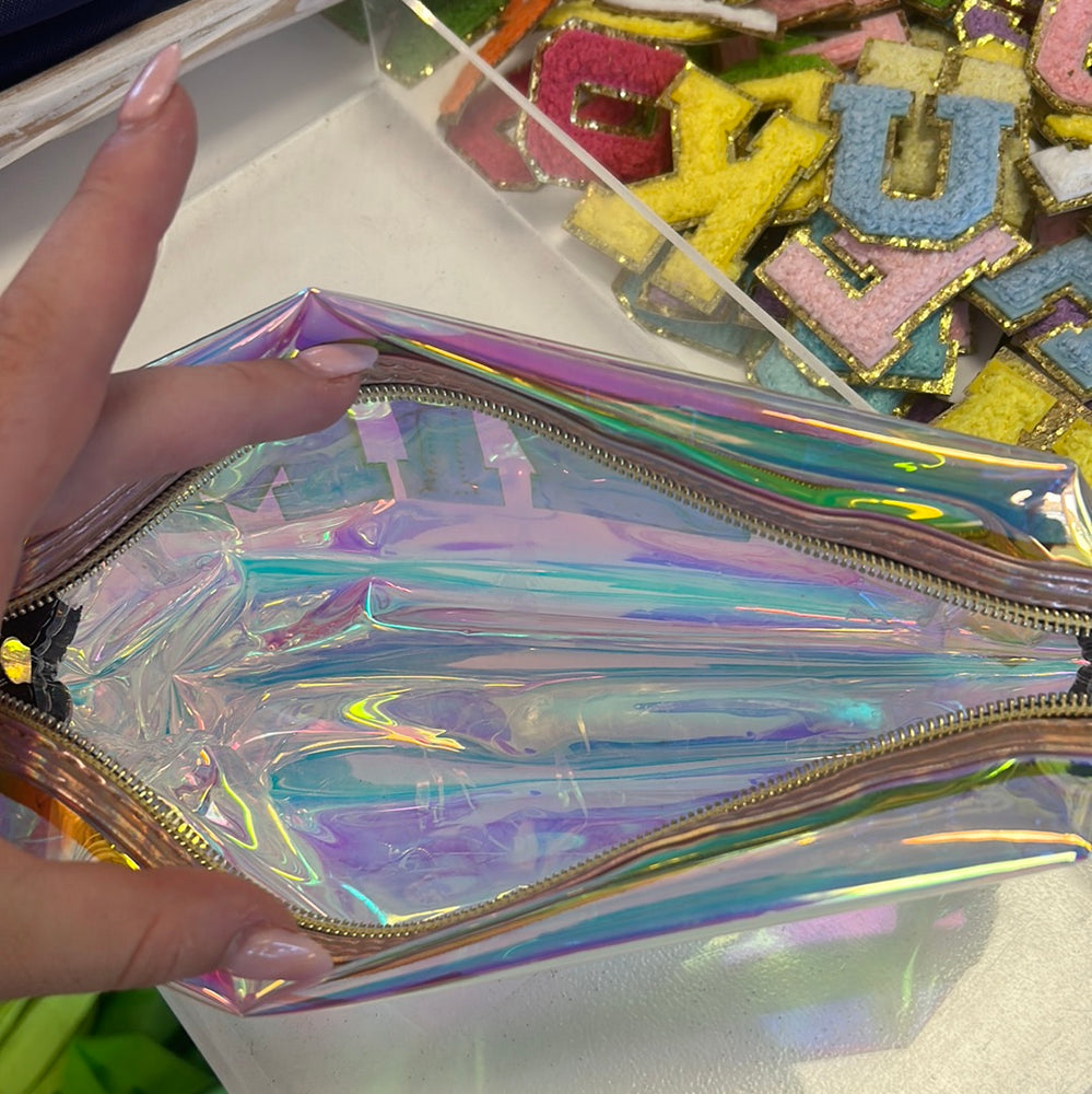
                
                    Load image into Gallery viewer, Holographic Clear Makeup Bag
                
            