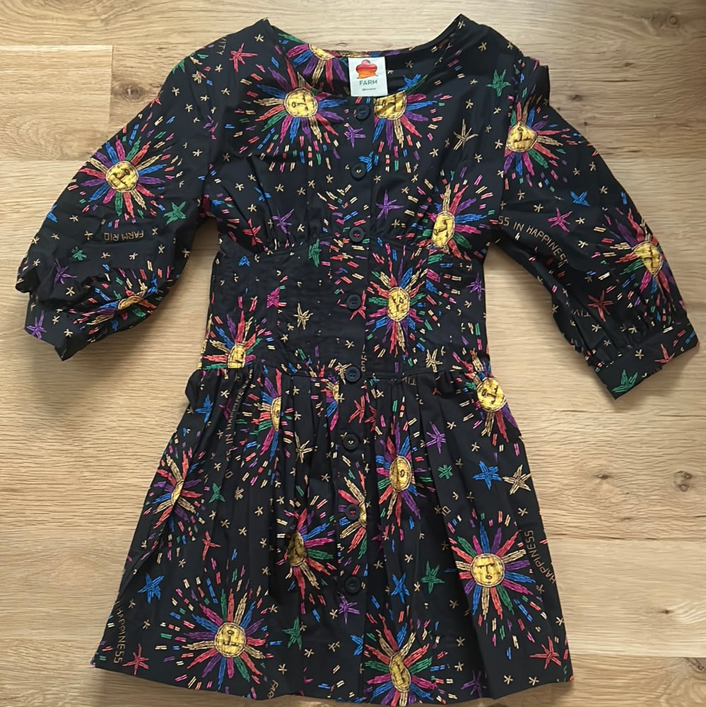 Farm Rio Rainbow Suns Mini Dress