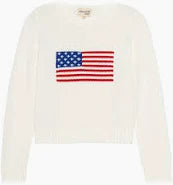 Ellsworth and Ivy American Flag Fashion Sweater