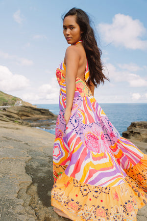 Sundress Camila Long Dress  Mix Comporta / saint tropez