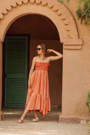 Sundress Soraya Dress Marbella Mix Terracotta
