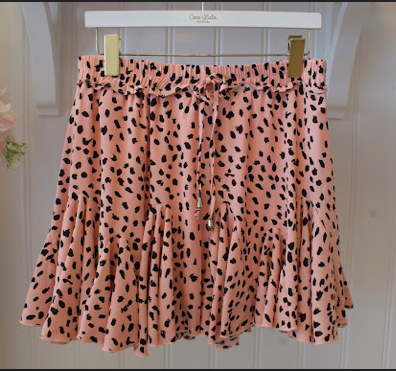 Main Strip Leopard mini skirt Pink
