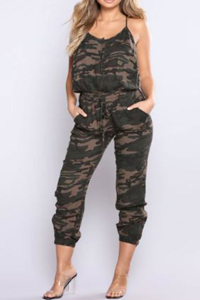 
                
                    Load image into Gallery viewer, Storia  Camo Jumpsuit
                
            