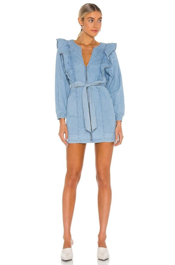 Free People  Zip Up dress  May blue
